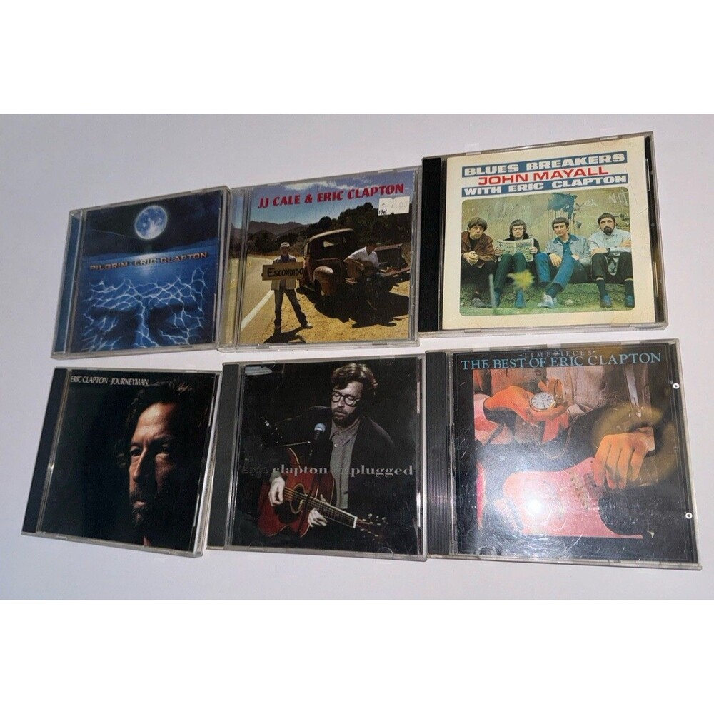 Eric Clapton CD Lot Best Unplugged Pilgrim Journeyman Blues Breakers JJ Cale
